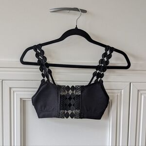 Black Strappy Crop Top